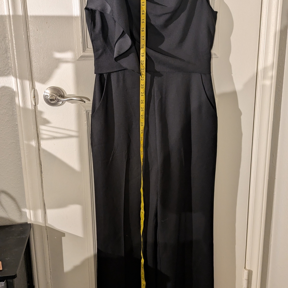 Eliza J Elegant Jumpsuit Black Sleeveless Top Size 8